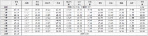 小出・堀之内面（冬時刻表）